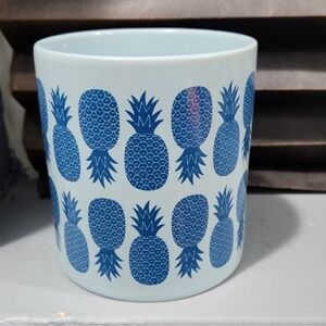 Muse Tropical Blue Pineapple Decorative Jar Vase Canister